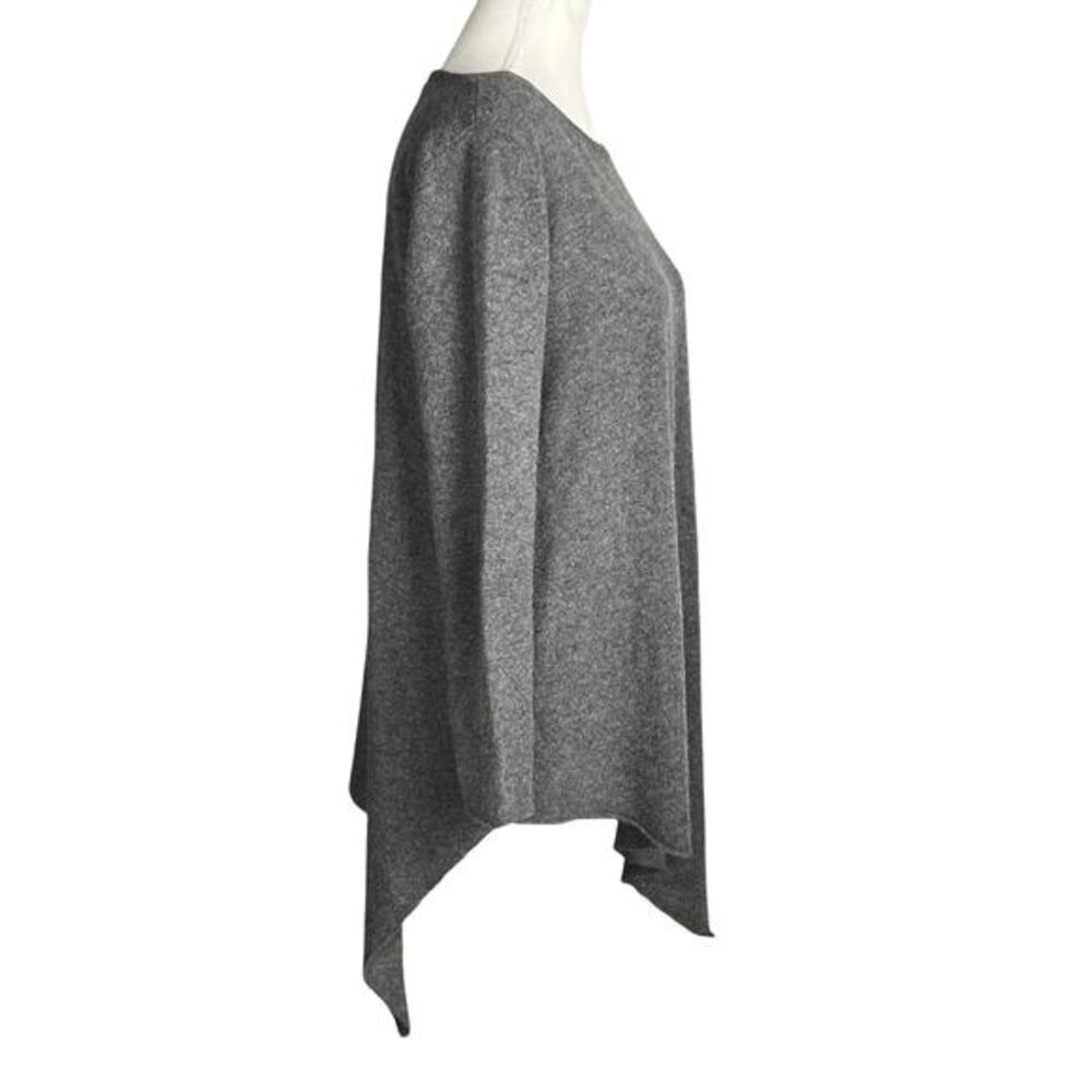 JOIE Cashmere Wool Sweater Womens Small Asymmetrical Hem Crew Neck Long Relaxed - Picture 4 of 8